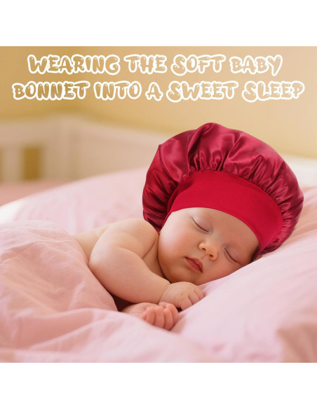 Gorras de Satén para Bebé 3 PCS - Suave y Transpirable