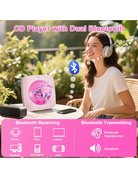 Reproductor de CD Portátil Gueray G-Y-01 Bluetooth 5.0 1800mAh