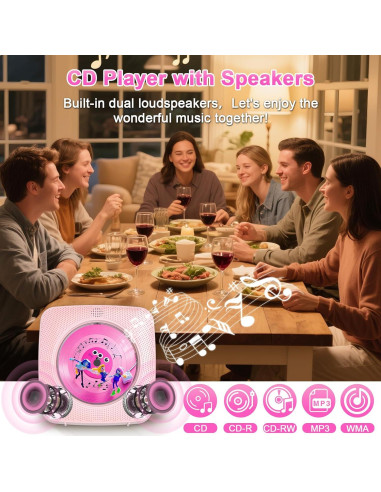 Reproductor de CD Portátil Gueray G-Y-01 Bluetooth 5.0 1800mAh