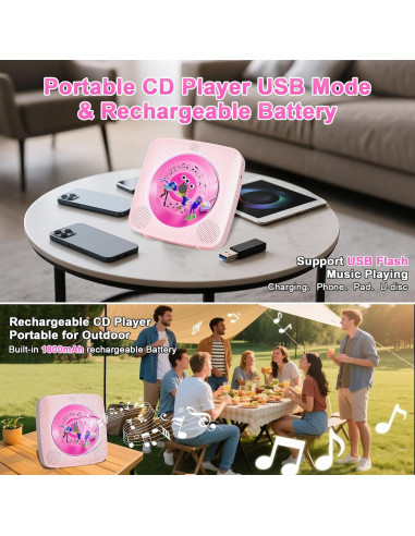 Reproductor de CD Portátil Gueray G-Y-01 Bluetooth 5.0 1800mAh