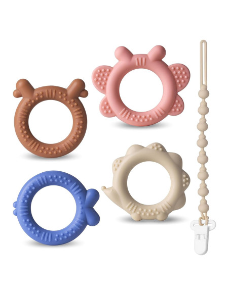 Conjunto de Anillos de Silicona NCVI para Dentición Bebés 0-12 Meses
