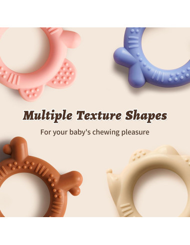 Conjunto de Anillos de Silicona NCVI para Dentición Bebés 0-12 Meses