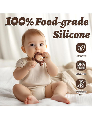Conjunto de Anillos de Silicona NCVI para Dentición Bebés 0-12 Meses