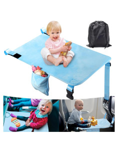 Cama de avión portátil AWAHITAWA para niños - Azul, 80x45 cm