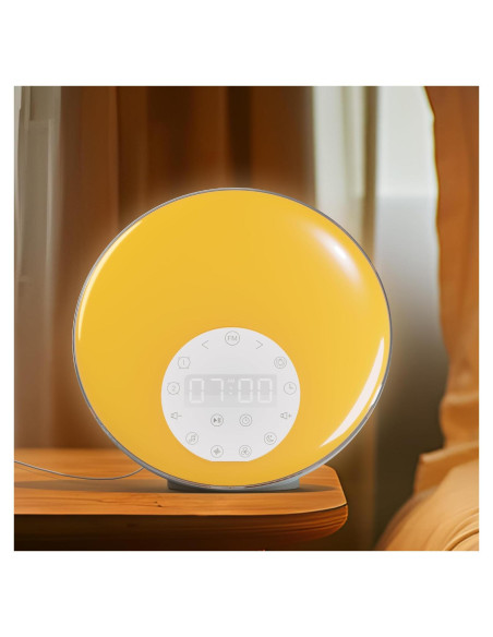 Despertador de Luz de Amanecer ANTDALIS con Radio FM y 26 Sonidos