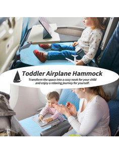 Cama de avión portátil AWAHITAWA para niños - Azul, 80x45 cm 2