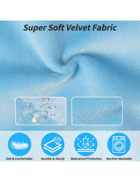 Cama de avión portátil AWAHITAWA para niños - Azul, 80x45 cm