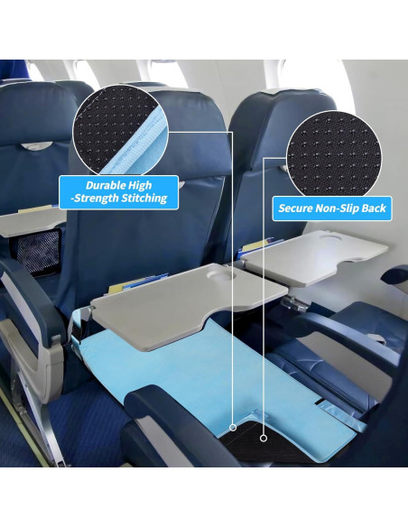 Cama de avión portátil AWAHITAWA para niños - Azul, 80x45 cm