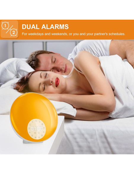 Despertador de Luz de Amanecer ANTDALIS con Radio FM y 26 Sonidos