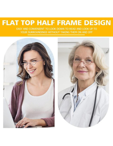Gafas de lectura TOUK media luna anti luz azul UV400 - 2.5x
