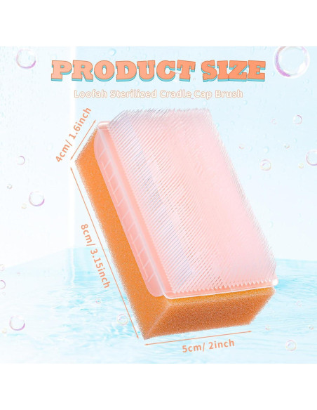 Esponjas de Baño Suaves Sunnyray 6 Piezas 2 en 1 Bebés