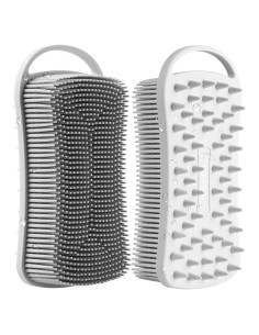 Cepillo Exfoliante de Silicona YEADMAL Doble Uso Gris