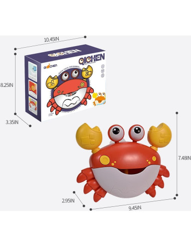 Juguete de Baño Burbujeante Cangrejo Zaddgiuuy - 12 Canciones