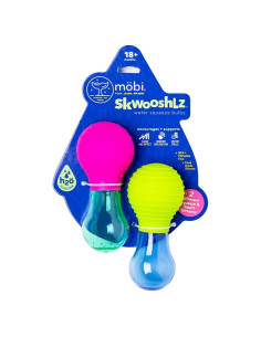 Juguetes de Baño Mobi Skwooshlz - Silicona Grado Alimenticio, 2 Piezas