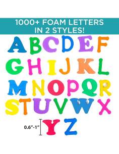 Letras Adhesivas de Espuma Horizon Group USA - 1000+ Letras Multicolor 2