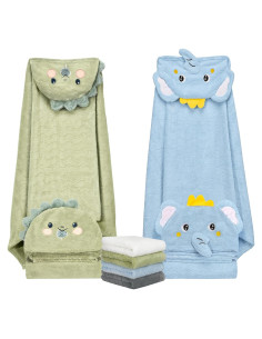 Juego de Toallas de Baño con Capucha CandyHome 6 PCS Niños