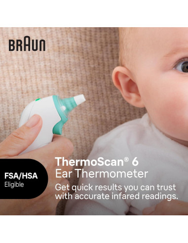 Termómetro de oído Braun ThermoScan 6 IRT6515 digital infrarrojo