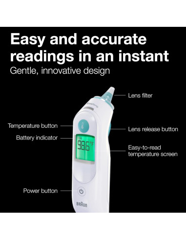 Termómetro de oído Braun ThermoScan 6 IRT6515 digital infrarrojo