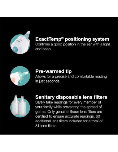 Termómetro de oído Braun ThermoScan 6 IRT6515 digital infrarrojo