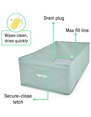 Bañera Plegable Tuckaway Ingenuity para Niños 12M-5A