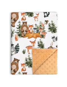 Manta de Bebé Buerhanerry Animales del Bosque 76x102cm