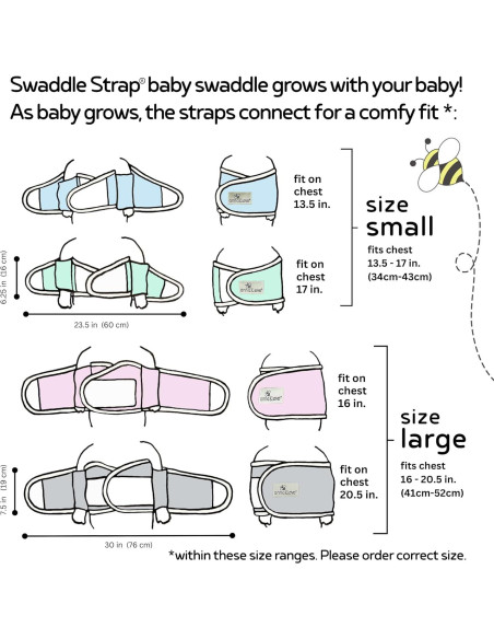 Correa de Envueltura para Bebés Anna & Eve - Algodón 100% - Grande