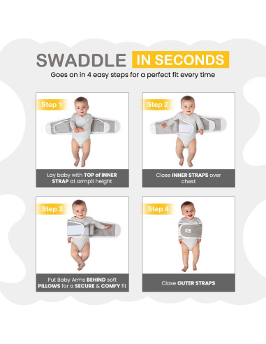 Correa de Envueltura para Bebés Anna & Eve - Algodón 100% - Grande