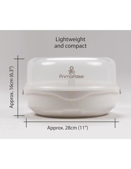 Esterilizador de Biberones Primo Passi - Vapor Microondas 6 Biberones