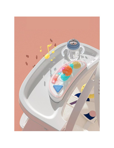 Silla de Rebotar para Bebé 5 en 1 Rosa - Ajustable y Portátil