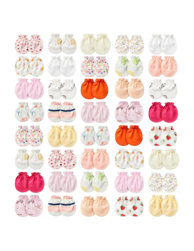 Geyoga 40 Pares Manoplas Bebé Recién Nacido Sin Rasguños