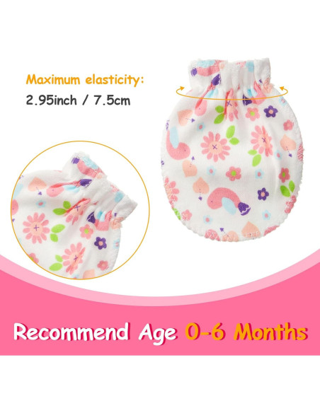 Geyoga 40 Pares Manoplas Bebé Recién Nacido Sin Rasguños