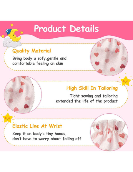 Geyoga 40 Pares Manoplas Bebé Recién Nacido Sin Rasguños