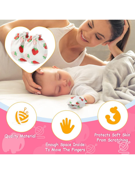 Geyoga 40 Pares Manoplas Bebé Recién Nacido Sin Rasguños