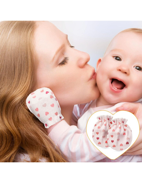 Geyoga 40 Pares Manoplas Bebé Recién Nacido Sin Rasguños