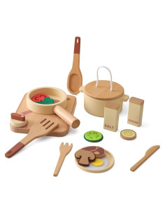 Juego de Cocina de Madera OESSUF para Niños - Utensilios Montessori