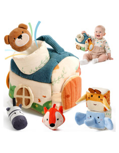 Set de Peluches Sensoriales para Bebés Samonyed - Animales del Bosque