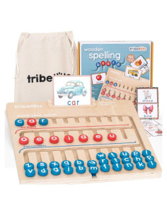 Juguete de Aprendizaje Montessori Tribetots - Tablero de Alfabeto de Madera