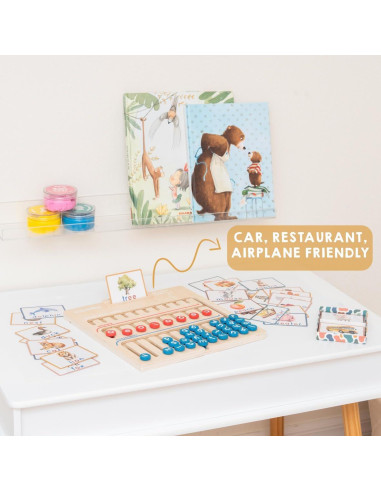 Juguete de Aprendizaje Montessori Tribetots - Tablero de Alfabeto de Madera