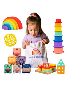 Set de Juguetes Montessori Mac y Amigos 5 en 1 para Bebés