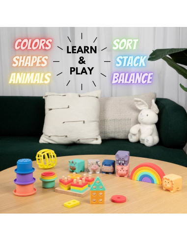 Set de Juguetes Montessori Mac y Amigos 5 en 1 para Bebés