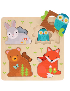 Rompecabezas de Madera Petit Collage 8 Piezas Animales 2+ 2