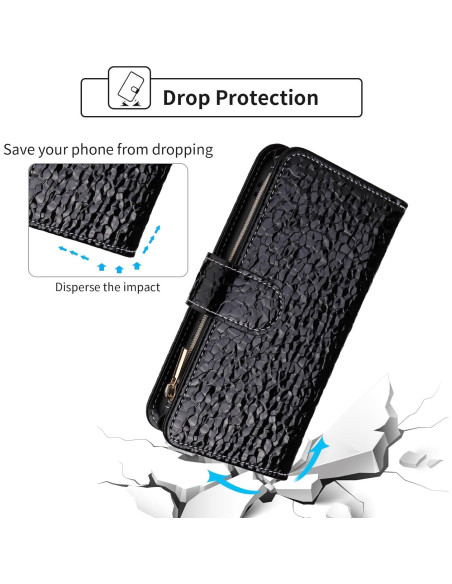 Funda billetera Furiet para Cricket Icon 5 / AT&T Motivate 4 negra