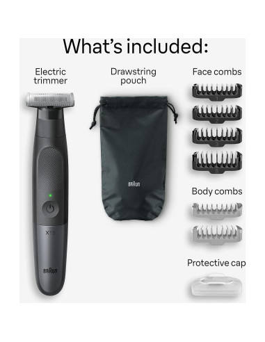 Recortadora de Barba y Afeitadora Eléctrica Braun XT5 Todo en Uno