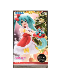 Estatua Hatsune Miku Navidad 2022 SEGA 15 cm Colorida