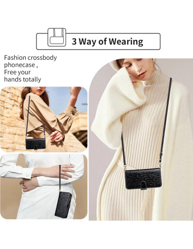 Funda billetera Furiet para Cricket Icon 5 / AT&T Motivate 4 negra