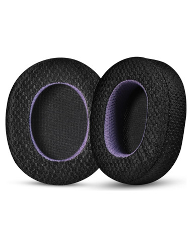 Almohadillas de repuesto Jomwag para Sony WH-1000XM5 - Malla transpirable negras/púrpuras