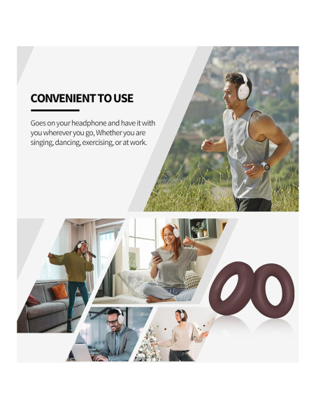 Funda de Silicona WADVCU para Auriculares Bose QuietComfort - Marrón Funda de Silicona WADVCU para Auriculares Bose QuietComfort - Marrón