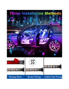 Luces de tira LED DUOFU365 para coche RGB con control APP 2