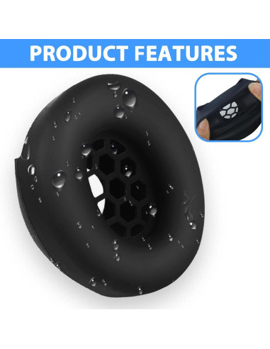 Cubiertas de Silicona Adhiper para Auriculares Beats Studio Pro - Negro