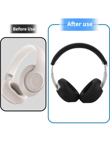 Cubiertas de Silicona Adhiper para Auriculares Beats Studio Pro - Negro